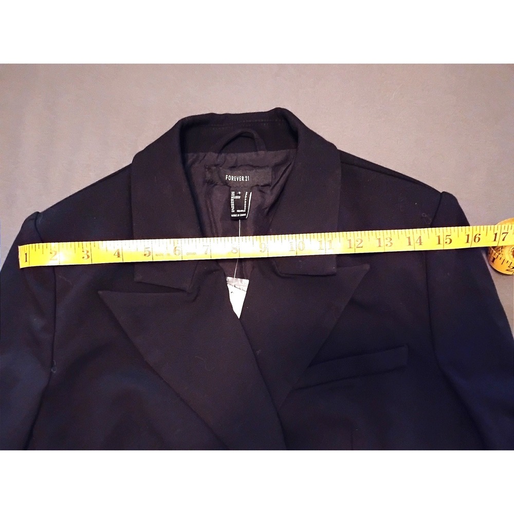 Forever 21 Cropped Double Breasted Blazer Jacket S corporatechic dark academia - Picture 5 of 7